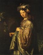 REMBRANDT Harmenszoon van Rijn Saskia as Flora France oil painting artist
